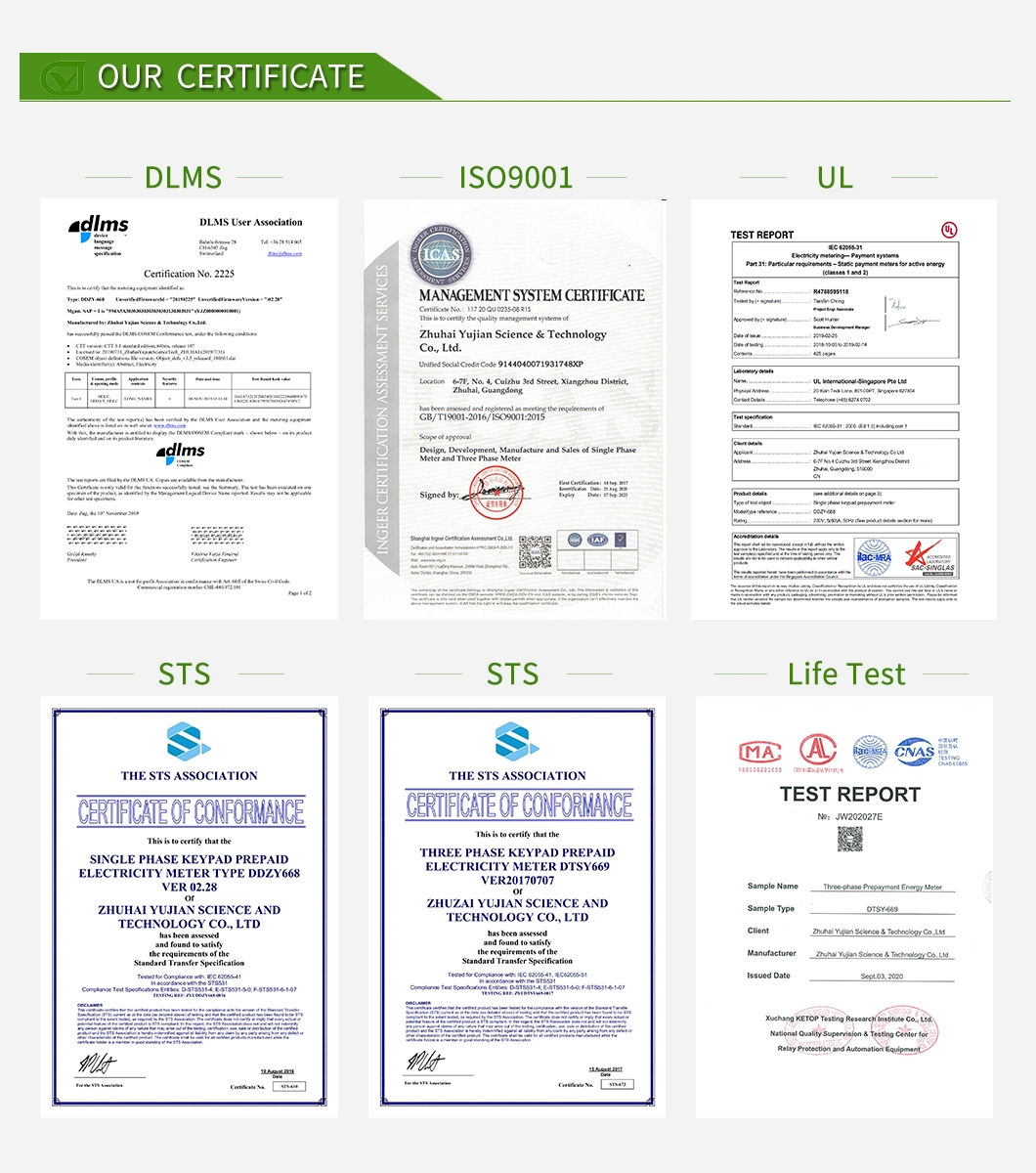 Three Phase Prepaid Smart Electronic Energy Meter with Sts Approval Class 1