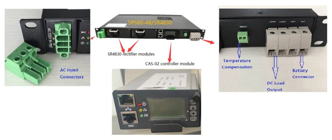 1u 48VDC 60A 3600W Telecom Battery Charger Switching Mode DC Power Supply