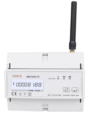 Dac7321c-CT Wireless su guida DIN con contatore elettronico intelligente di energia CT