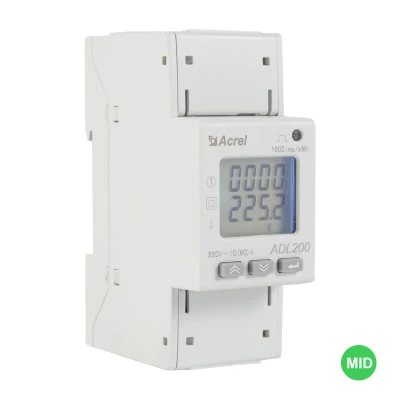 Contatore elettrico Acrel Adl200 RS485 Modbus-RTU Misuratore di potenza monofase su guida DIN Display digitale Contatore di energia a bassa tensione